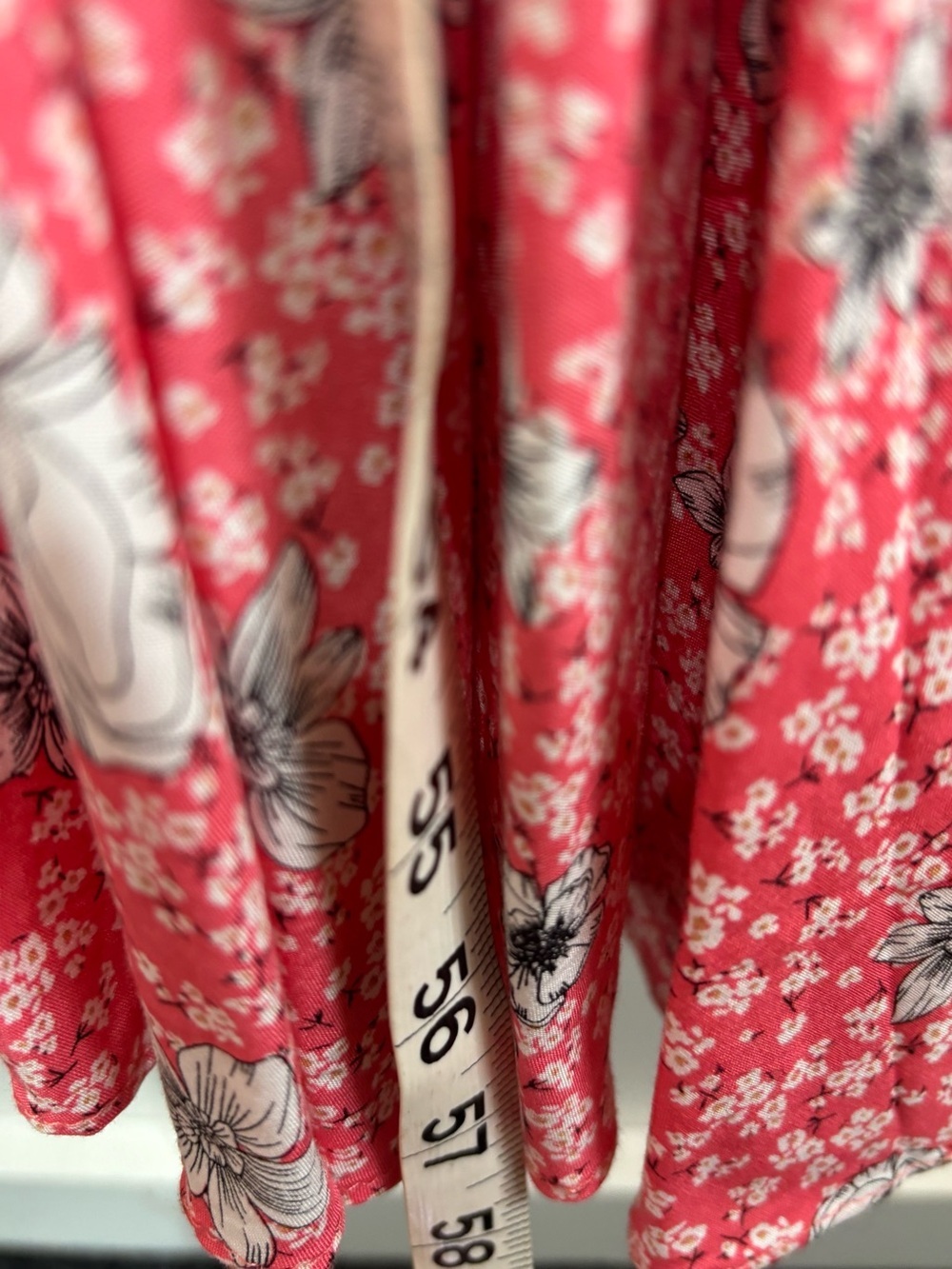 For The Republic Floral Flowy Maxi Dress XL Pink Coral Rayon Lined Feminine Boho - Picture 14 of 14